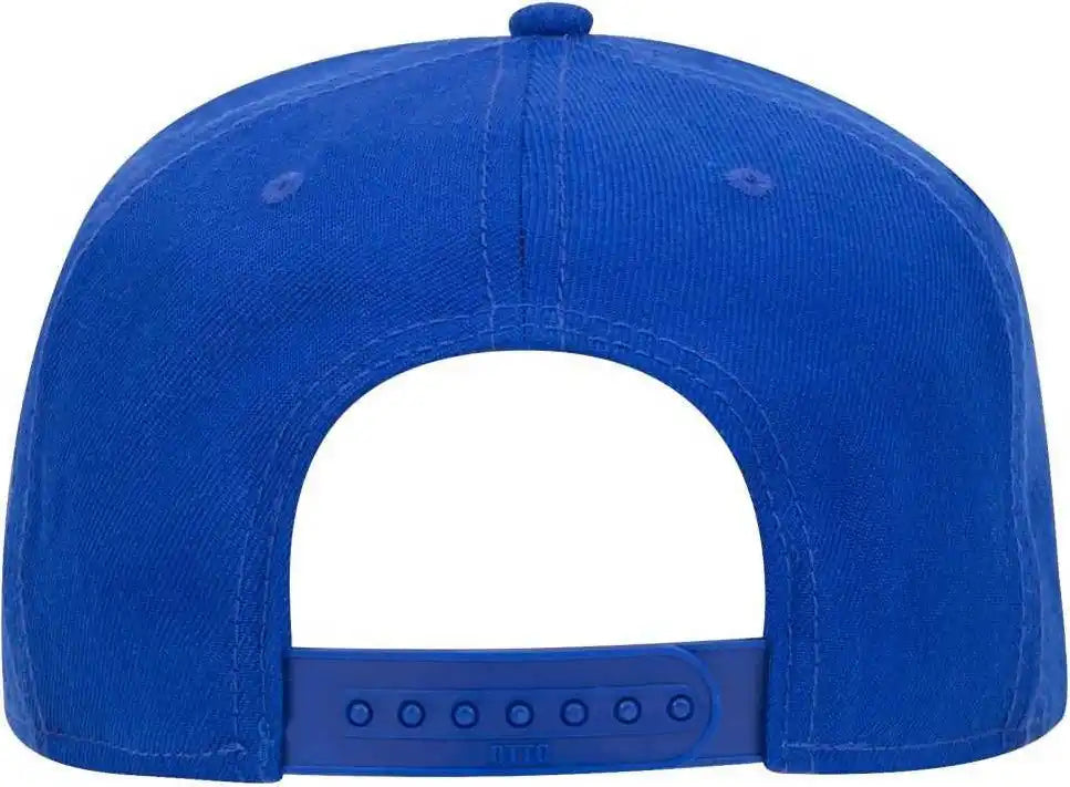 Otto 158-1176 Wool Blend Twill Square Flat Visor 5 Panel Pro Style Snapback Hat - Black - one Size Fits Most