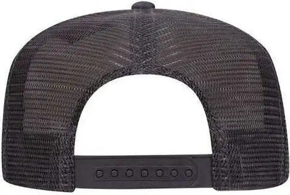 Otto 164-1190 Snap 5 Panel Mid Profile Mesh Back Trucker Snapback Hat - Charcoal Gray - Dark / one Size Fits Most