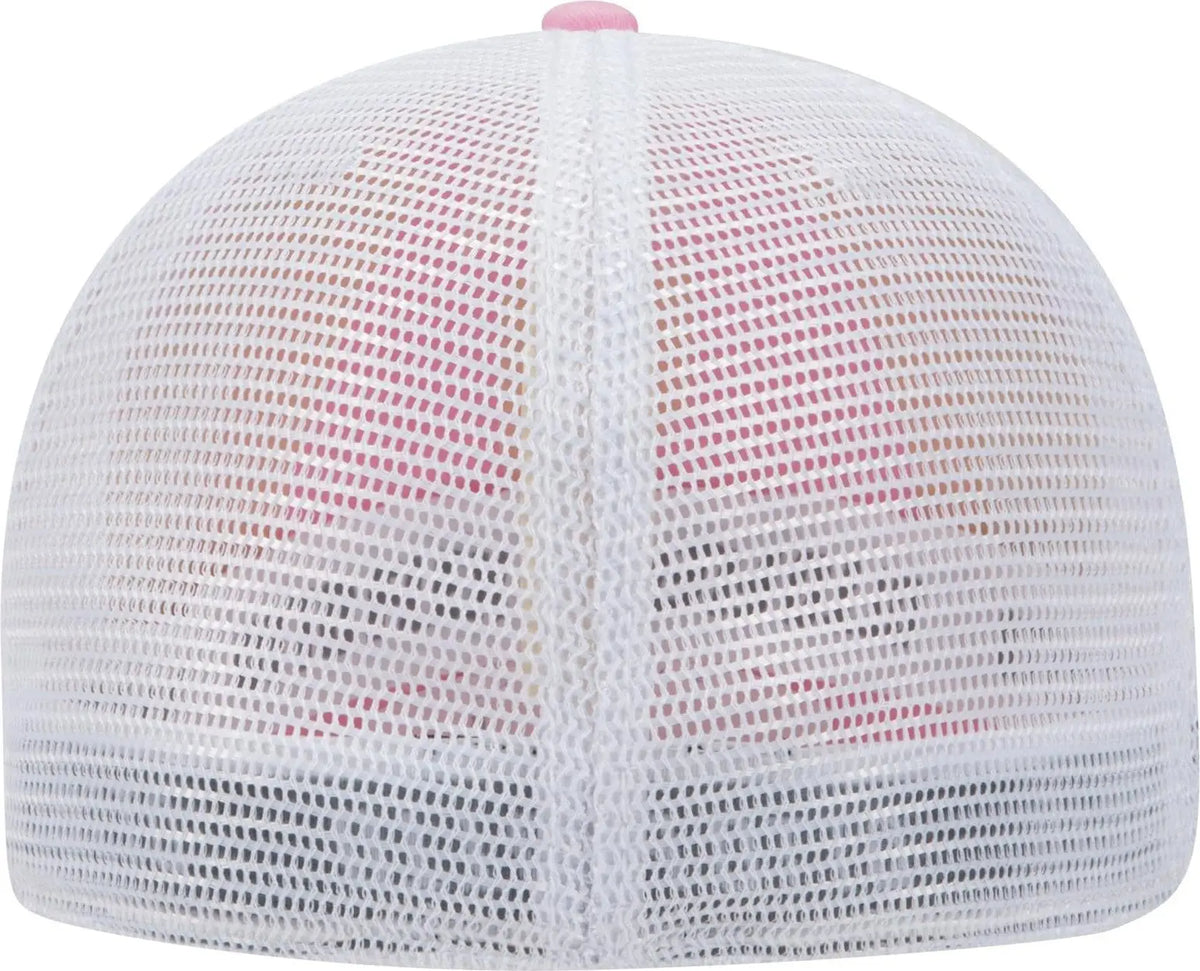 Otto 169-1264 ?Otto Flex’ Fitted 6 Panel Low Profile Mesh Back Trucker Cap - Pnk/pnk/wht