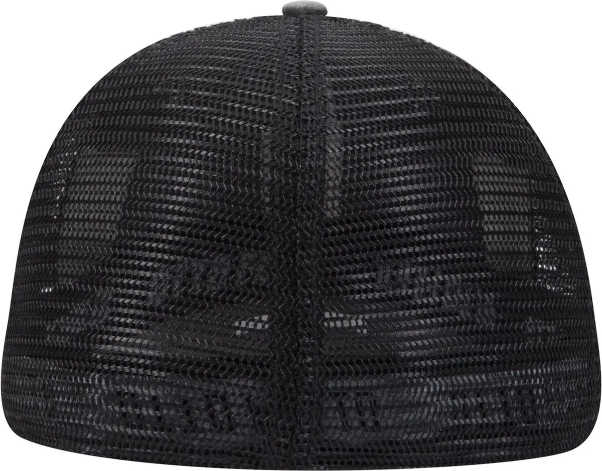 Otto 169-1264 ?Otto Flex’ Fitted 6 Panel Low Profile Mesh Back Trucker Cap - Black