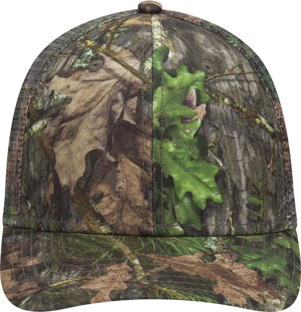 Otto 171-1292 Mossy Oak Camouflage Superior Polyester Twill 6 Panel Low Profile Mesh Back Trucker Cap - Obsession
