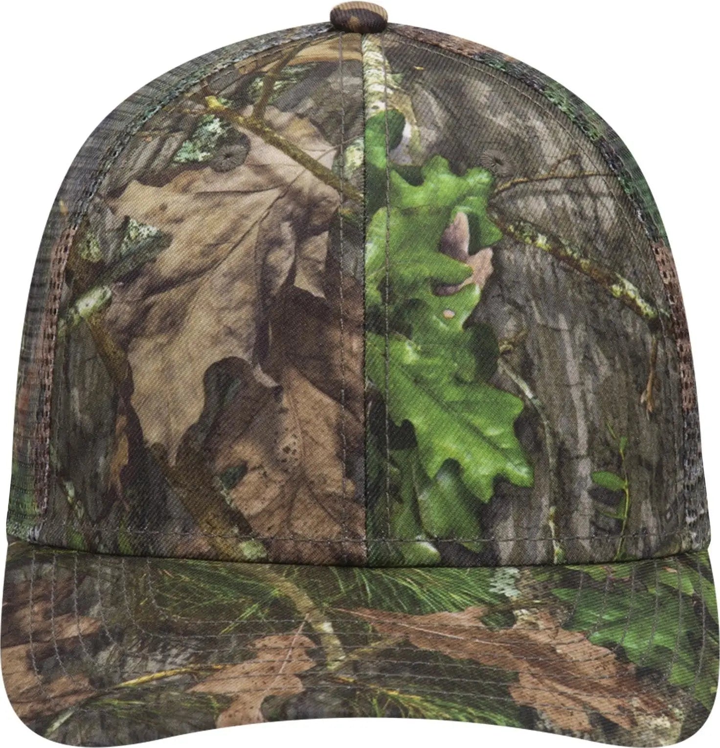 Otto 171-1292 Mossy Oak Camouflage Superior Polyester Twill 6 Panel Low Profile Mesh Back Trucker Cap - Obsession