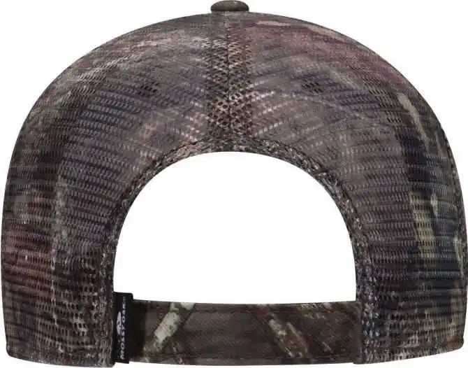 Otto 171 1292 Mossy Oak Camouflage Superior Polyester Twill 6 Panel Low Profile Mesh Back Baseball Cap Break Up Country