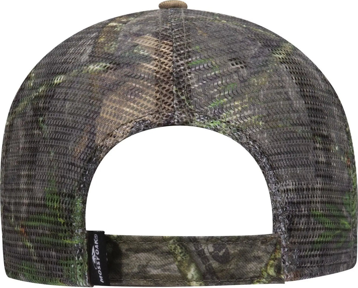 Otto 171-1292 Mossy Oak Camouflage Superior Polyester Twill 6 Panel Low Profile Mesh Back Trucker Cap - Obsession