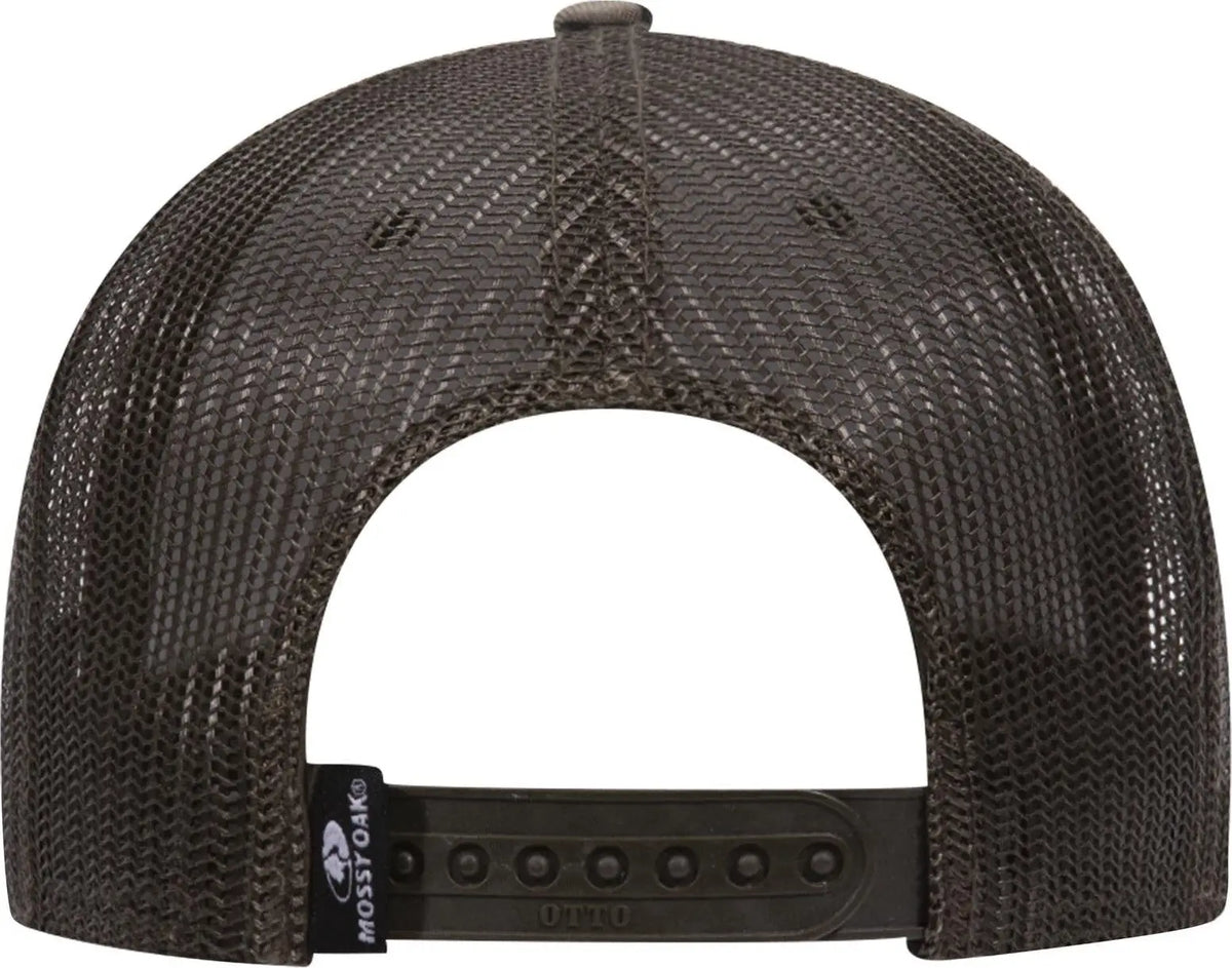 Otto 171-1293 Mossy Oak Camouflage 6 Panel Low Profile Mesh Back Trucker Cap - Bottomland/dk.ol. Grn - 1/2’’ - 7 5/8’’