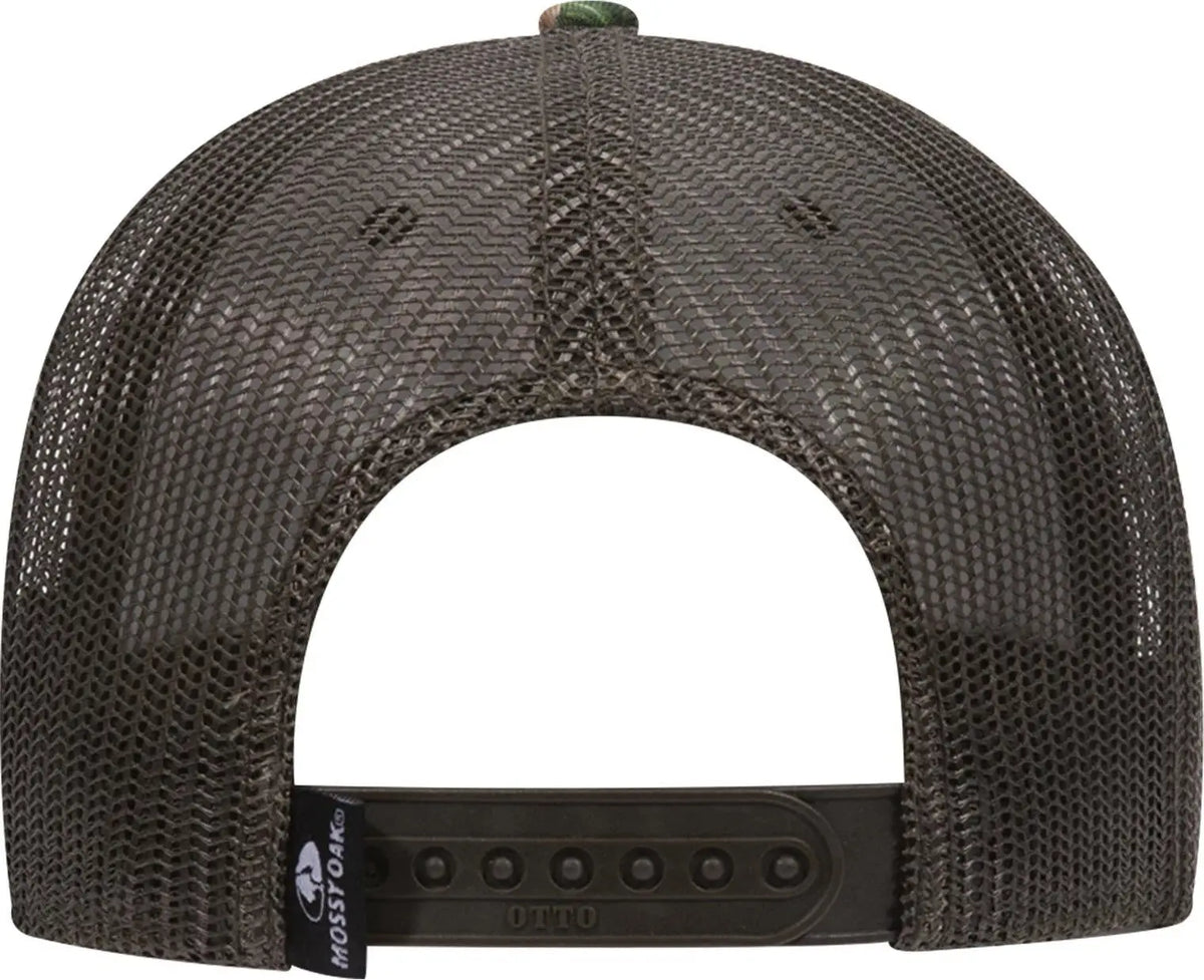 Otto 171-1293 Mossy Oak Camouflage 6 Panel Low Profile Mesh Back Trucker Cap - Obsession/dk.ol.grn - 1/2’’ - 7 5/8’’