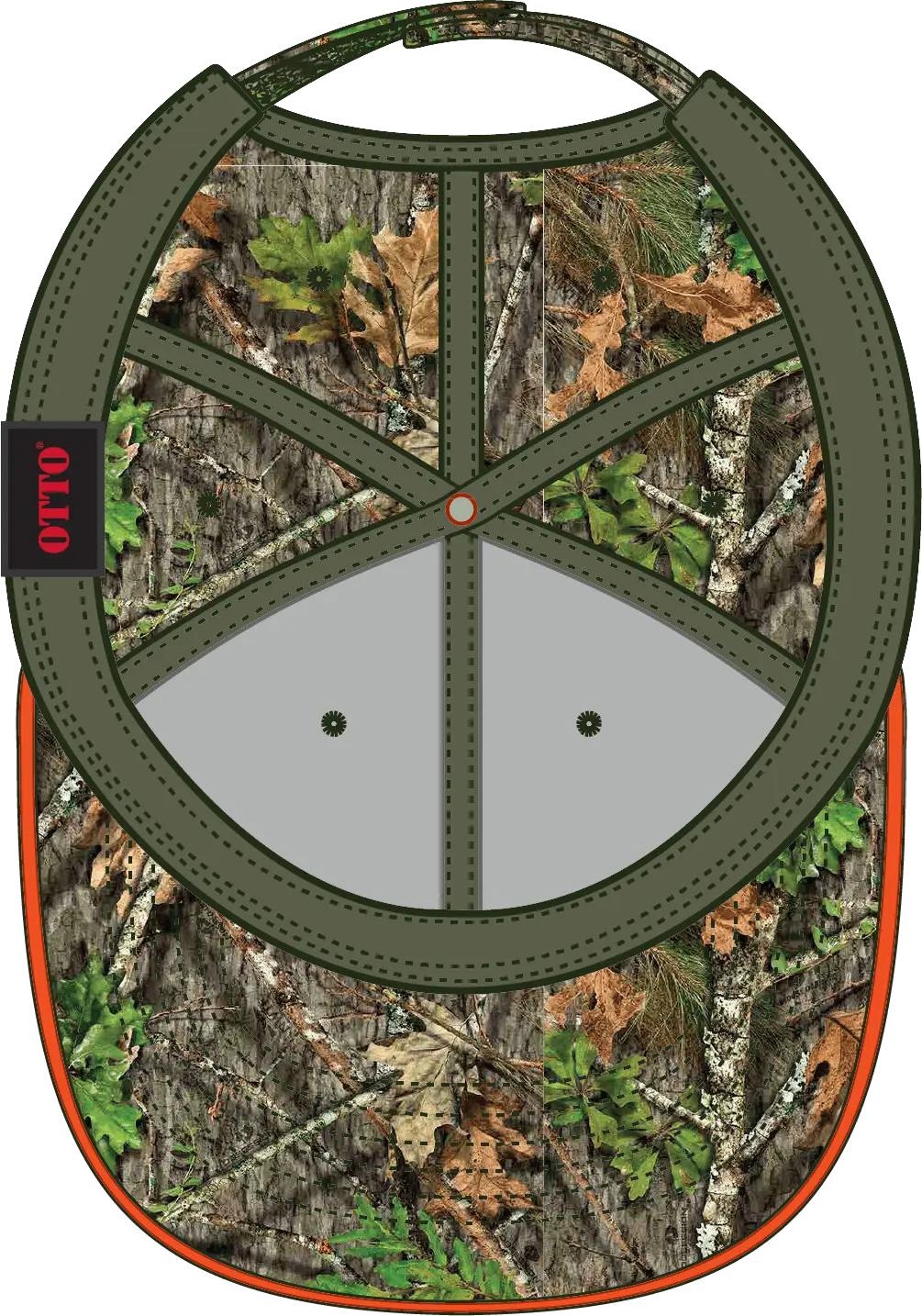 Otto 171-1294 Mossy Oak Camouflage Sandwich Visor 6 Panel Low Profile Baseball Cap - Obsession - 1/2’’ - 7 5/8’’