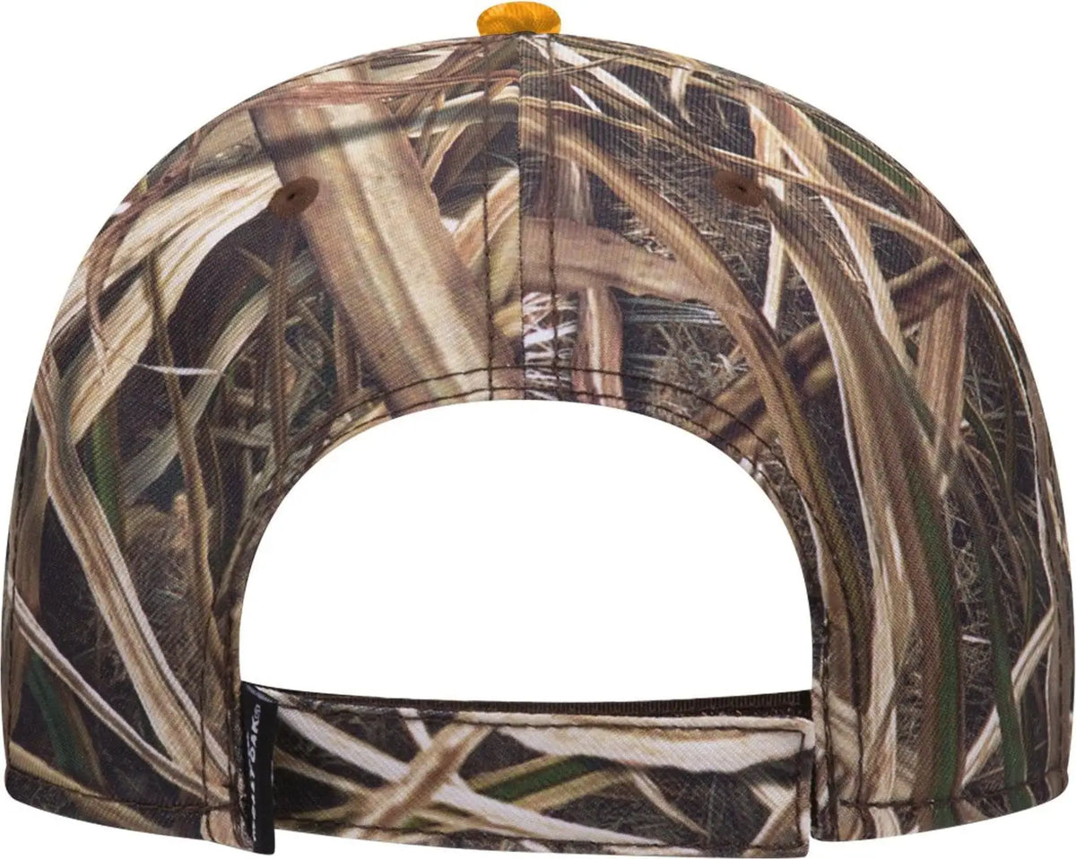 Otto 171-1294 Mossy Oak Camouflage Sandwich Visor 6 Panel Low Profile Baseball Cap - Shadow Grass Blades - 1/2’’ - 7