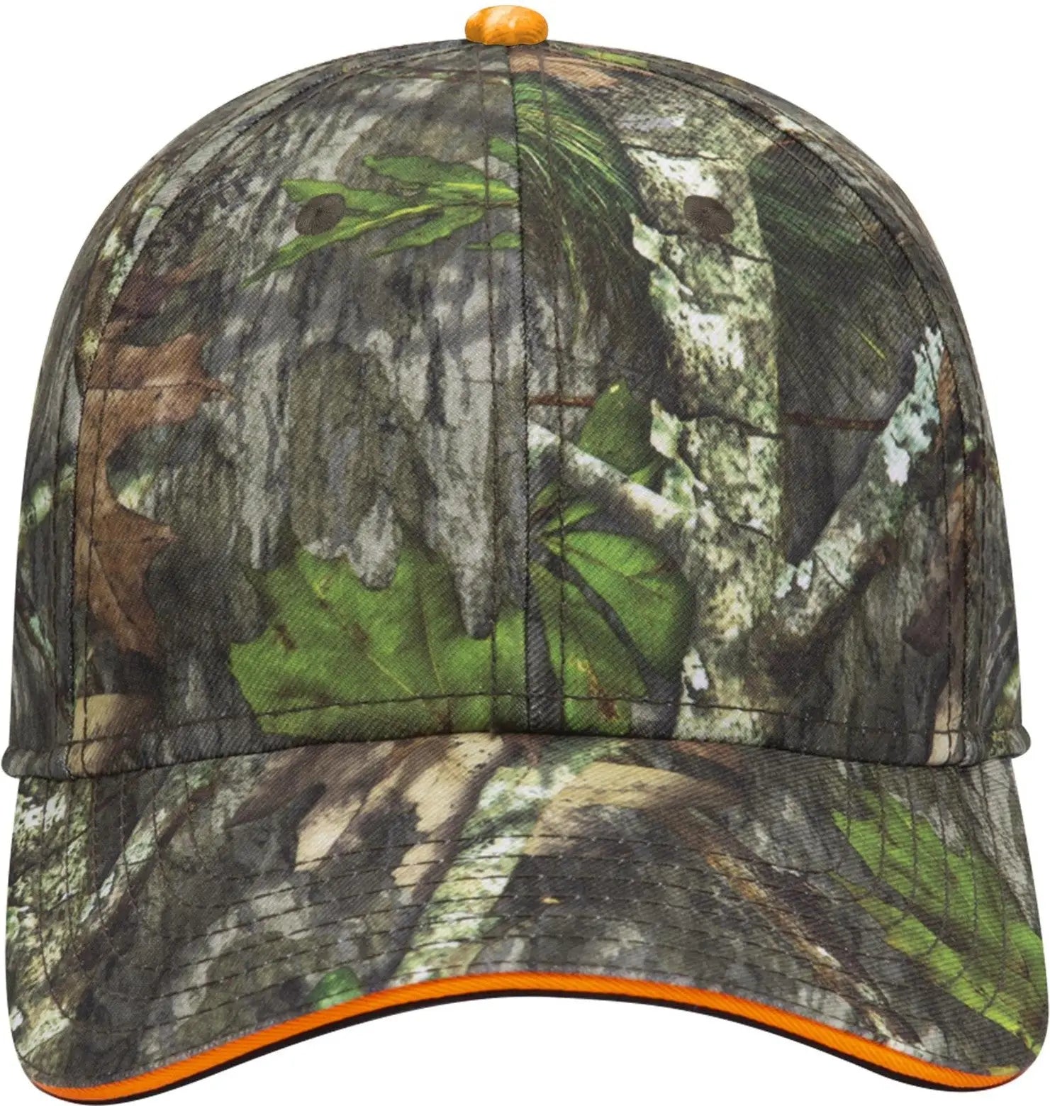 Otto 171-1294 Mossy Oak Camouflage Sandwich Visor 6 Panel Low Profile Baseball Cap - Obsession - 1/2’’ - 7 5/8’’