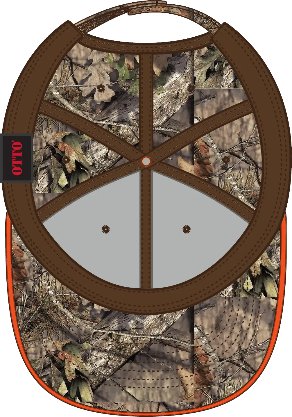 Otto 171-1294 Mossy Oak Camouflage Sandwich Visor 6 Panel Low Profile Baseball Cap - Break Up Country - 1/2’’ - 7 5/8’’