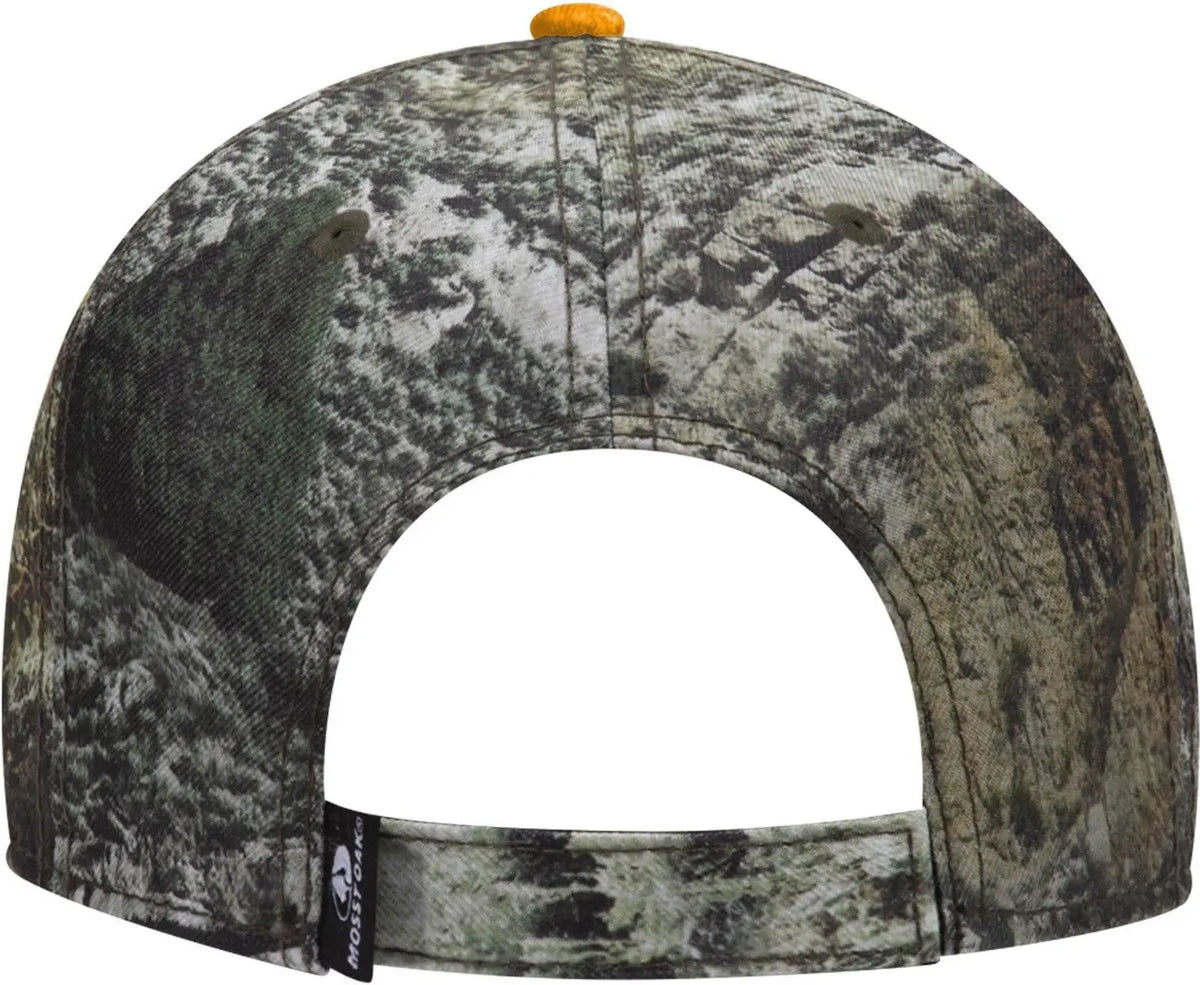 Otto 171-1294 Mossy Oak Camouflage Sandwich Visor 6 Panel Low Profile Baseball Cap - Mountain Country Range - 1/2’’ - 7