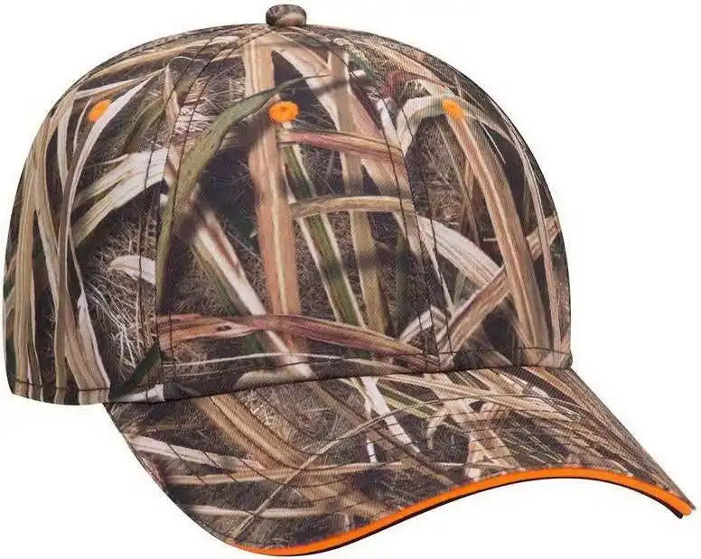Otto 171 1294 Mossy Oak Camouflage Superior Polyester Twill Sandwich Visor 6 Panel Low Profile Baseball Cap Shadow