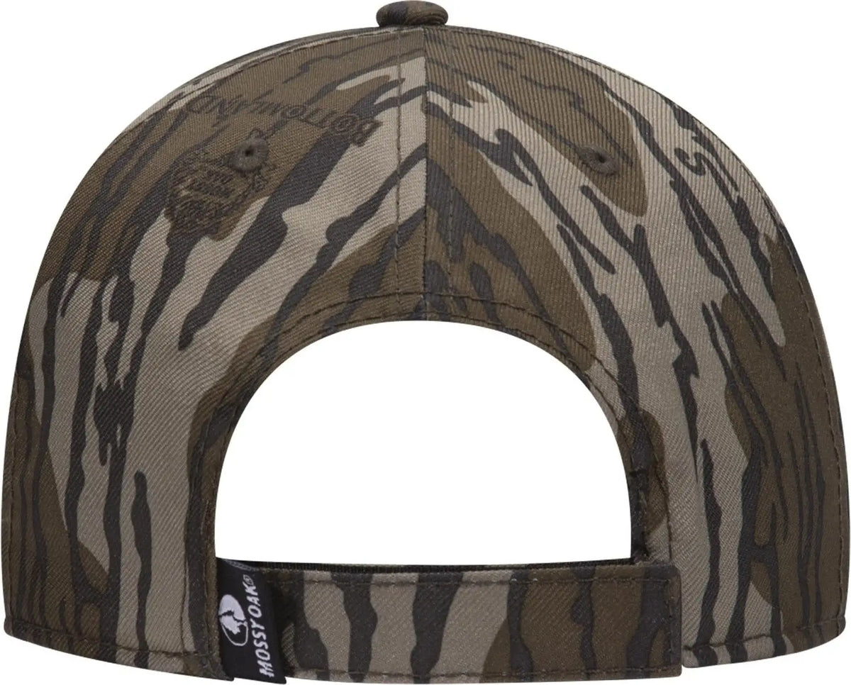 Otto 171-1295 Mossy Oak Camouflage 6 Panel Low Profile Baseball Cap - Bottomland - 1/2’’ - 7 5/8’’