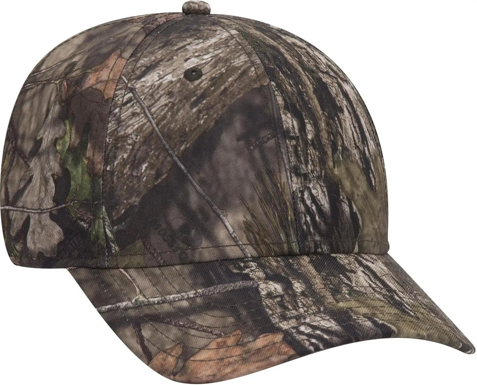 Otto 171-1295 Mossy Oak Camouflage 6 Panel Low Profile Baseball Cap - Break Up Country - 1/2’’ - 7 5/8’’