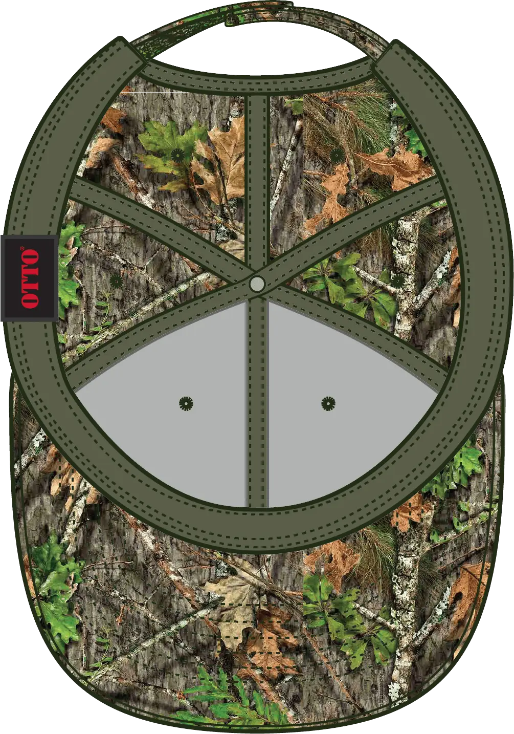 Otto 171-1295 Mossy Oak Camouflage 6 Panel Low Profile Baseball Cap - Obsession - 1/2’’ - 7 5/8’’