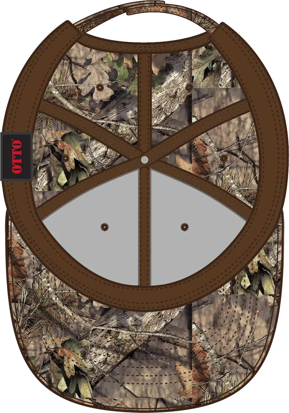 Otto 171-1295 Mossy Oak Camouflage 6 Panel Low Profile Baseball Cap - Break Up Country - 1/2’’ - 7 5/8’’