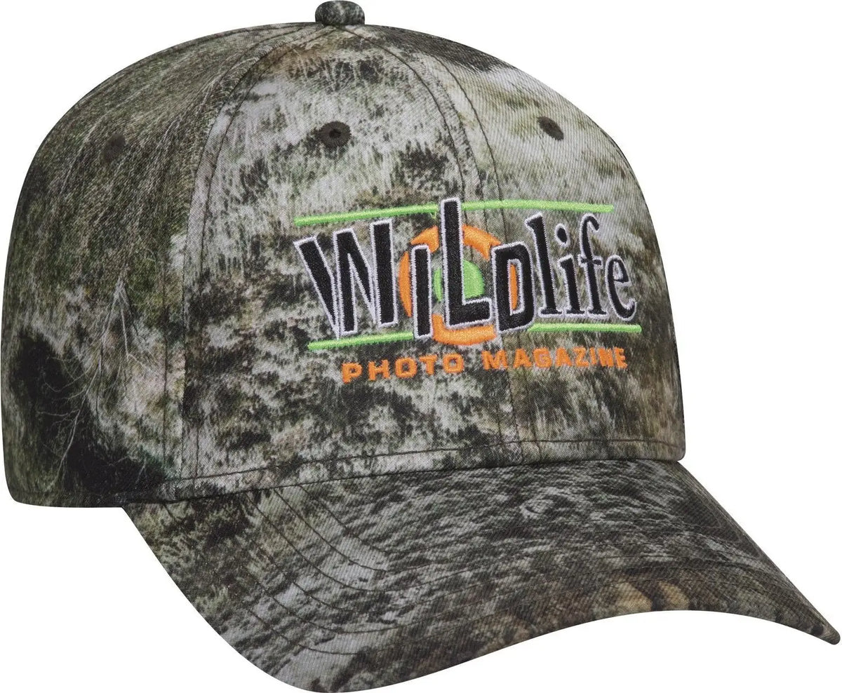 Otto 171-1295 Mossy Oak Camouflage 6 Panel Low Profile Baseball Cap - Blaze - 1/2’’ - 7 5/8’’