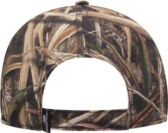 Otto 171 1295 Mossy Oak Camouflage Superior Polyester Twill 6 Panel Low Profile Baseball Cap Shadow Grass Blades