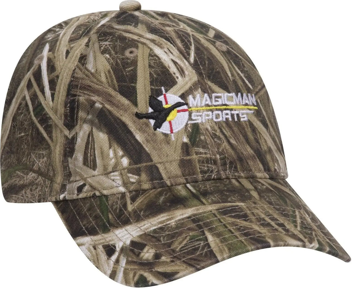 Otto 171-1296 Mossy Oak Camouflage 6 Panel Low Profile Dad Cap - Bottomland - 1/2’’ - 7 5/8’’