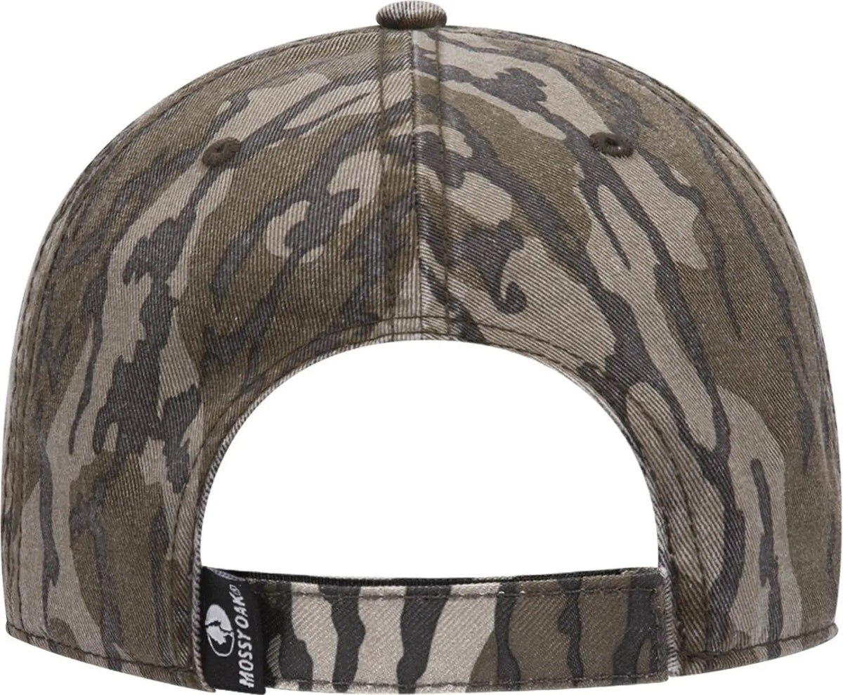 Otto 171-1296 Mossy Oak Camouflage 6 Panel Low Profile Dad Cap - Bottomland - 1/2’’ - 7 5/8’’