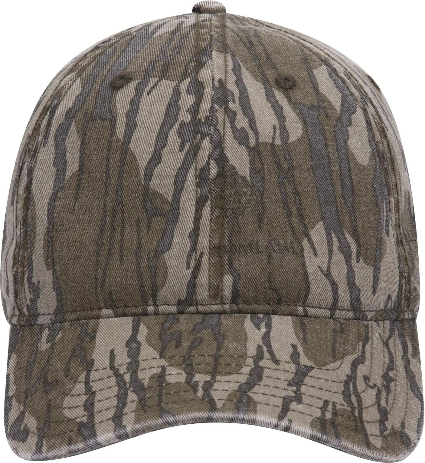 Otto 171-1296 Mossy Oak Camouflage 6 Panel Low Profile Dad Cap - Bottomland - 1/2’’ - 7 5/8’’