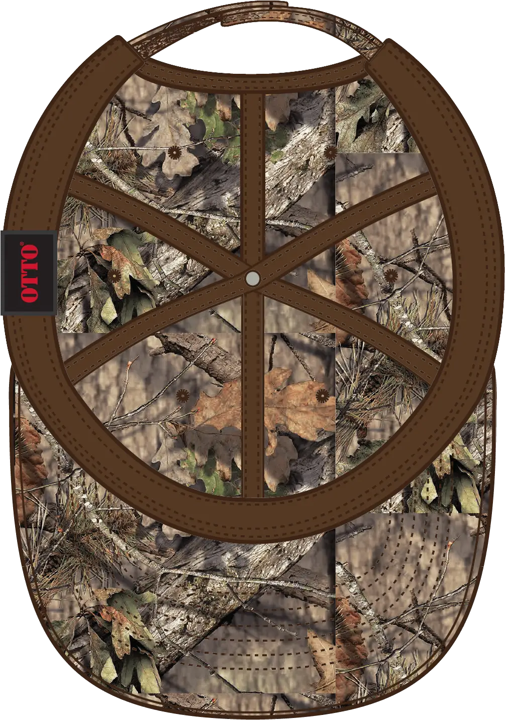 Otto 171-1296 Mossy Oak Camouflage 6 Panel Low Profile Dad Cap - Break Up Country - 1/2’’ - 7 5/8’’