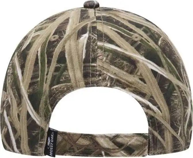 Otto 171 1296 Mossy Oak Camouflage Garment Washed Superior Cotton Twill 6 Panel Low Profile Baseball Cap Shadow Grass