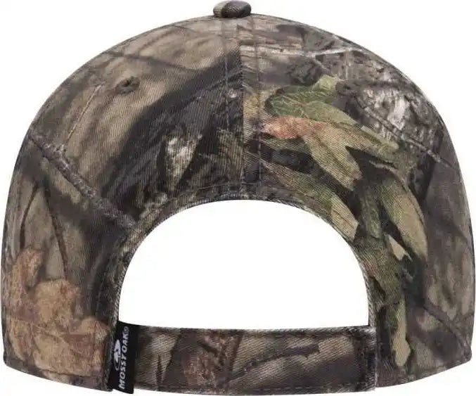 Otto 171-1296 Mossy Oak Camouflage Garment Washed Superior Cotton Twill 6 Panel Low Profile Baseball Cap - Break Up