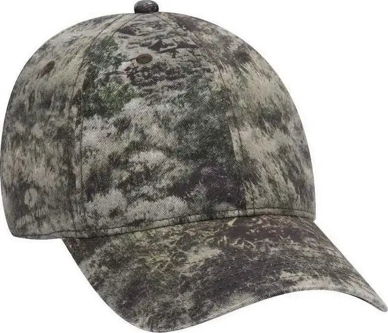 Otto 171 1296 Mossy Oak Camouflage Garment Washed Superior Cotton Twill 6 Panel Low Profile Baseball Cap Mountain