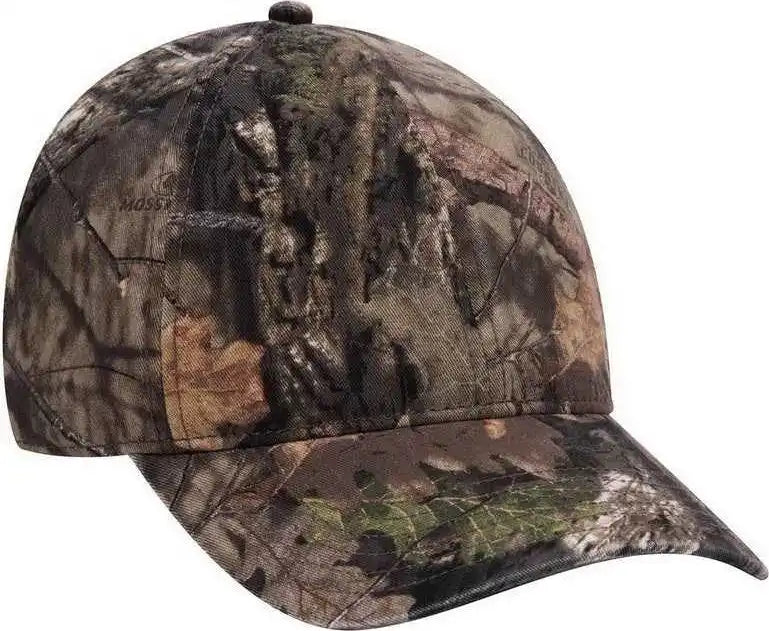 Otto 171-1296 Mossy Oak Camouflage Garment Washed Superior Cotton Twill 6 Panel Low Profile Baseball Cap - Break Up