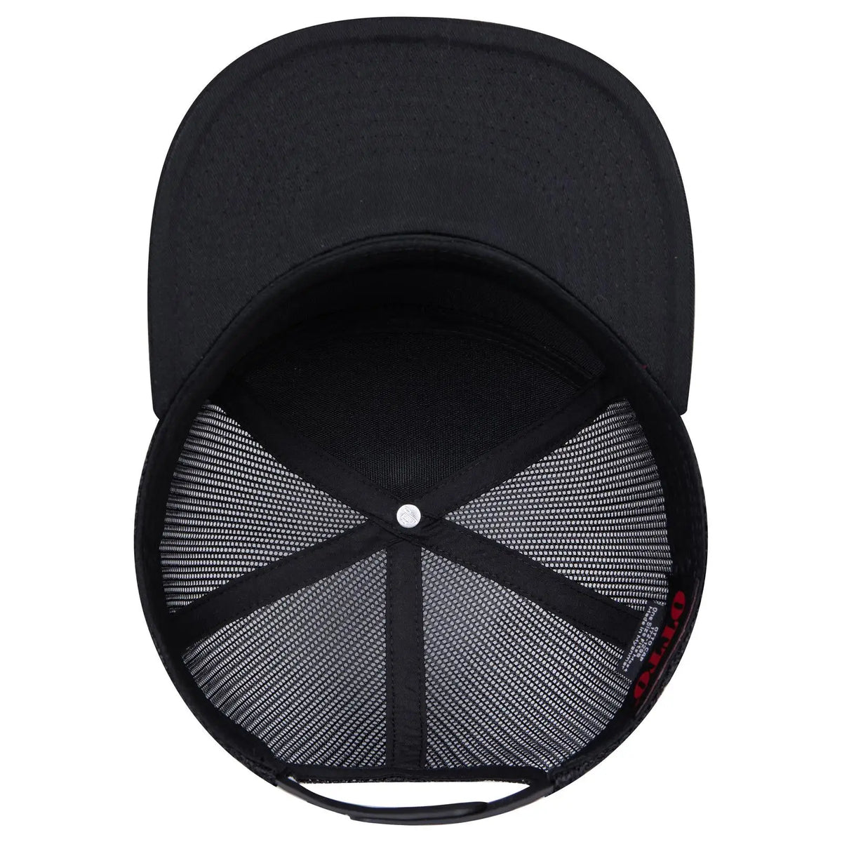 Otto 172-1298 ?Otto Snap’ 7 Panel Pro Style Mesh Back Trucker Snapback Cap - Black - 3/8’’ - 5/8’’