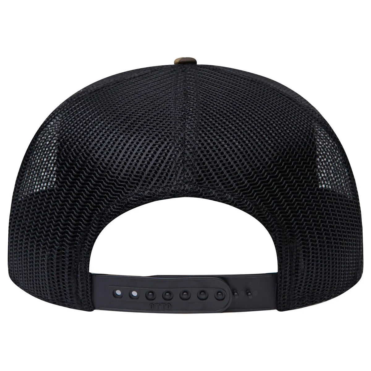Otto 172-1298 ?Otto Snap’ 7 Panel Pro Style Mesh Back Trucker Snapback Cap - Dk.grn/brn/blk - 3/8’’ - 5/8’’