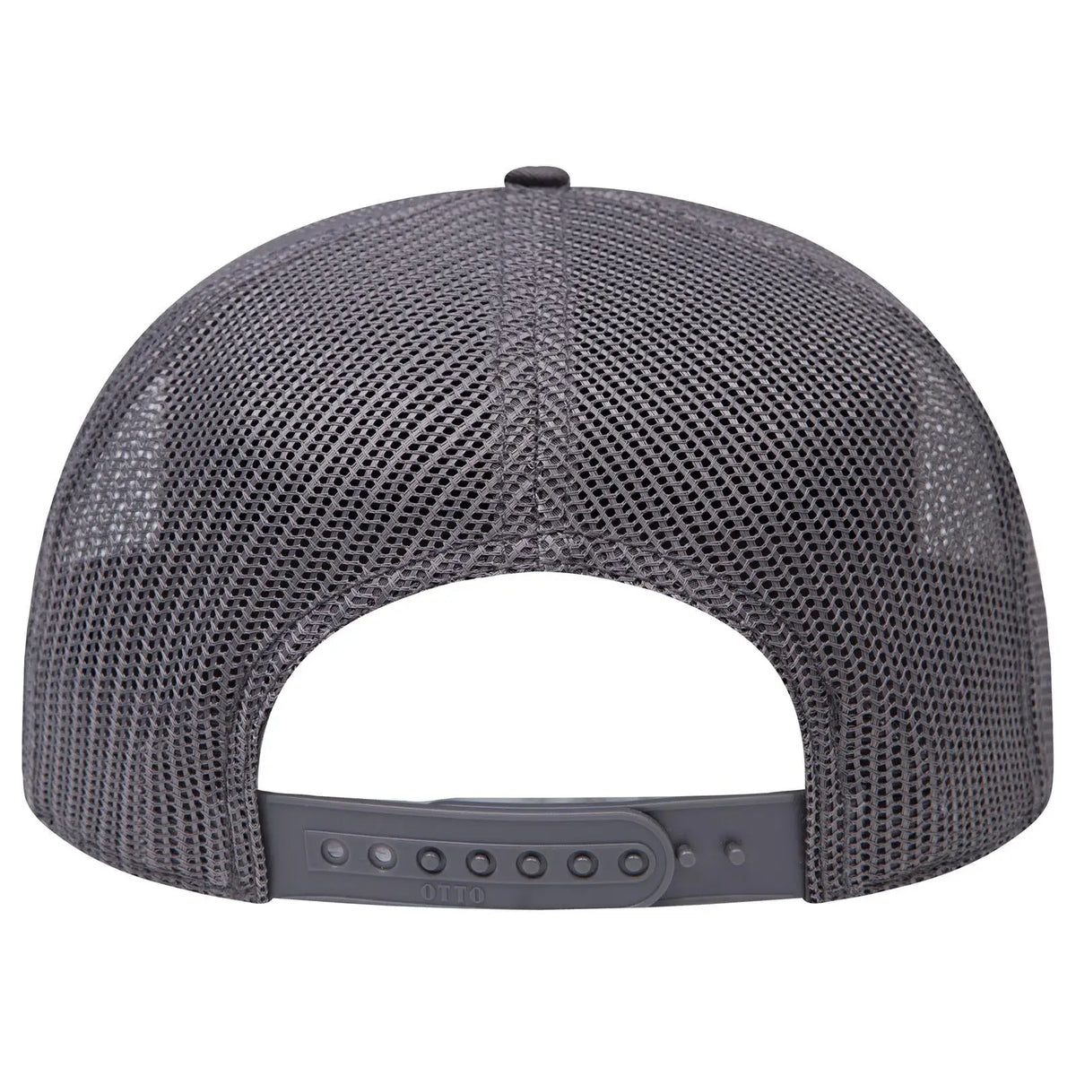 Otto 172-1298 ?Otto Snap’ 7 Panel Pro Style Mesh Back Trucker Snapback Cap - Char. Gray - 3/8’’ - 5/8’’