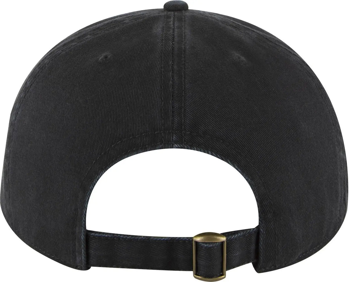 Otto 176-1315 5 Panel Low Profile Dad Cap - Black - 6 1/2’’ - 7 5/8’’