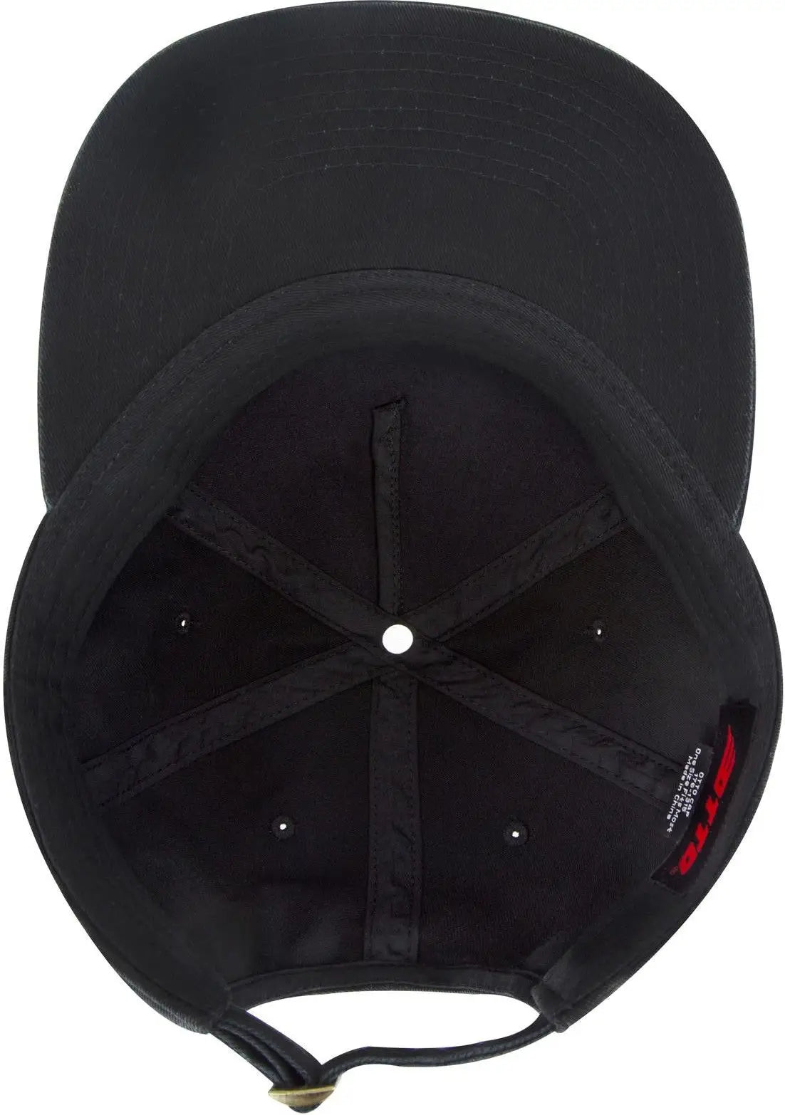 Otto 176-1315 5 Panel Low Profile Dad Cap - Black - 6 1/2’’ - 7 5/8’’