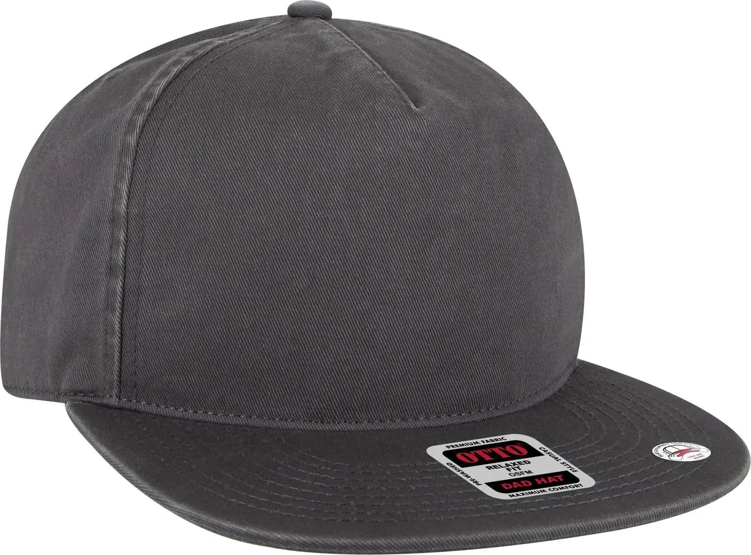 Otto 176-1315 5 Panel Low Profile Dad Cap - Char. Gray - 6 1/2’’ - 7 5/8’’