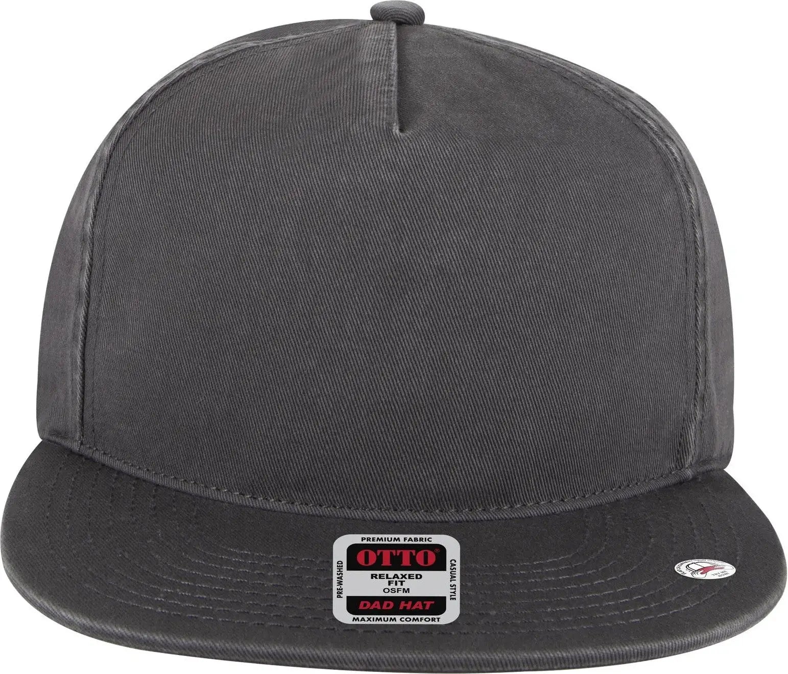 Otto 176-1315 5 Panel Low Profile Dad Cap - Char. Gray - 6 1/2’’ - 7 5/8’’