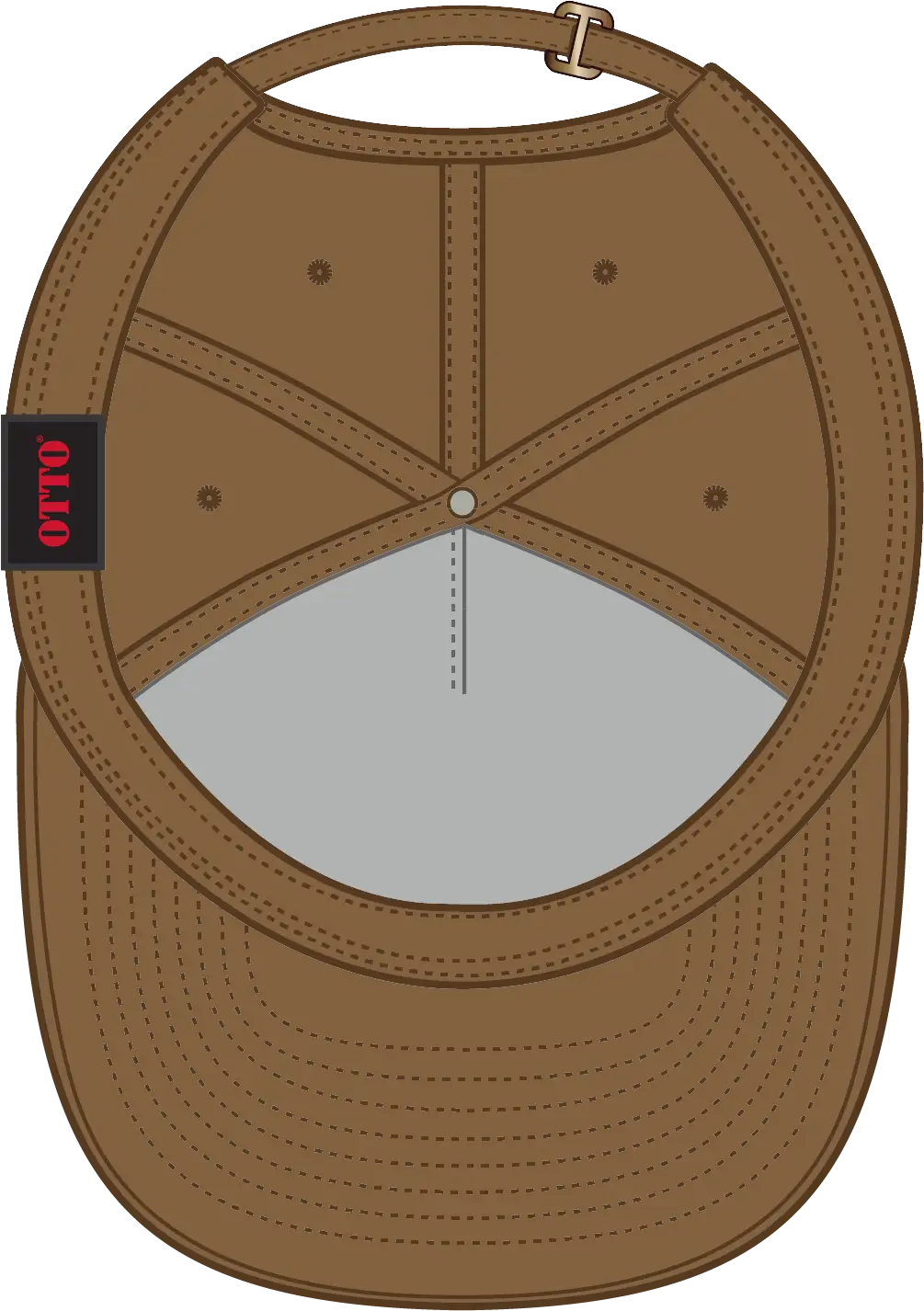 Otto 176-1315 5 Panel Low Profile Dad Cap - Coyote Brown - 6 1/2’’ - 7 5/8’’