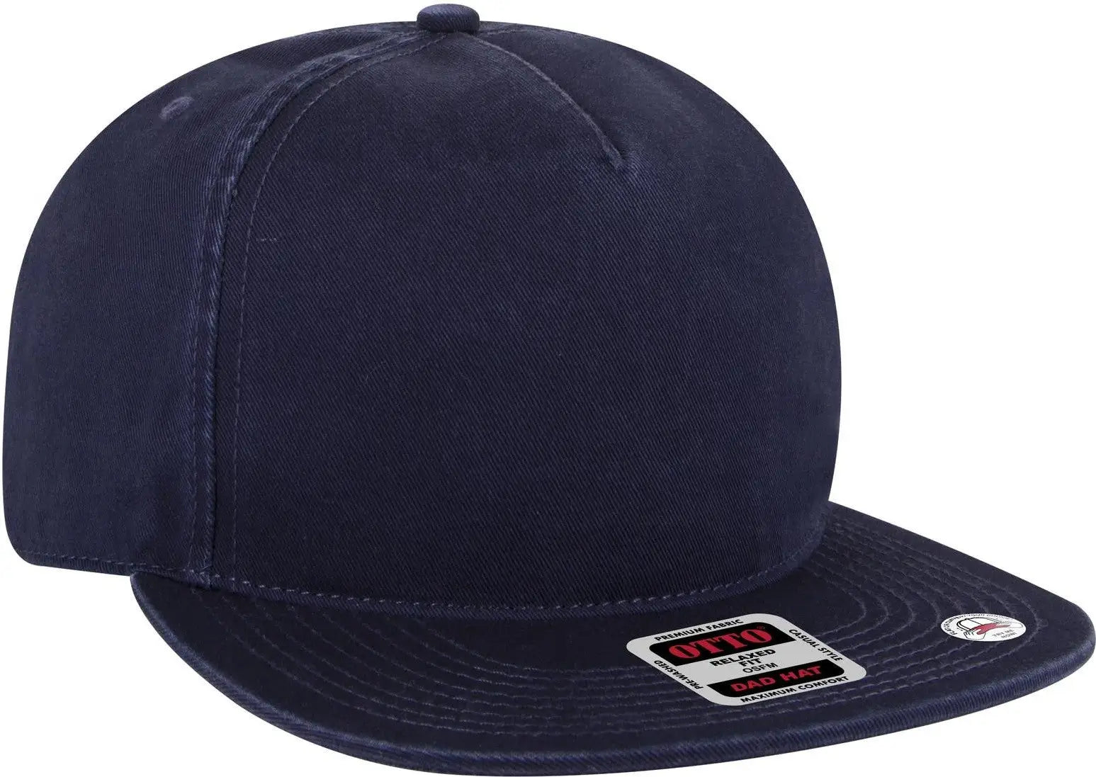 Otto 176-1315 5 Panel Low Profile Dad Cap - Navy - 6 1/2’’ - 7 5/8’’