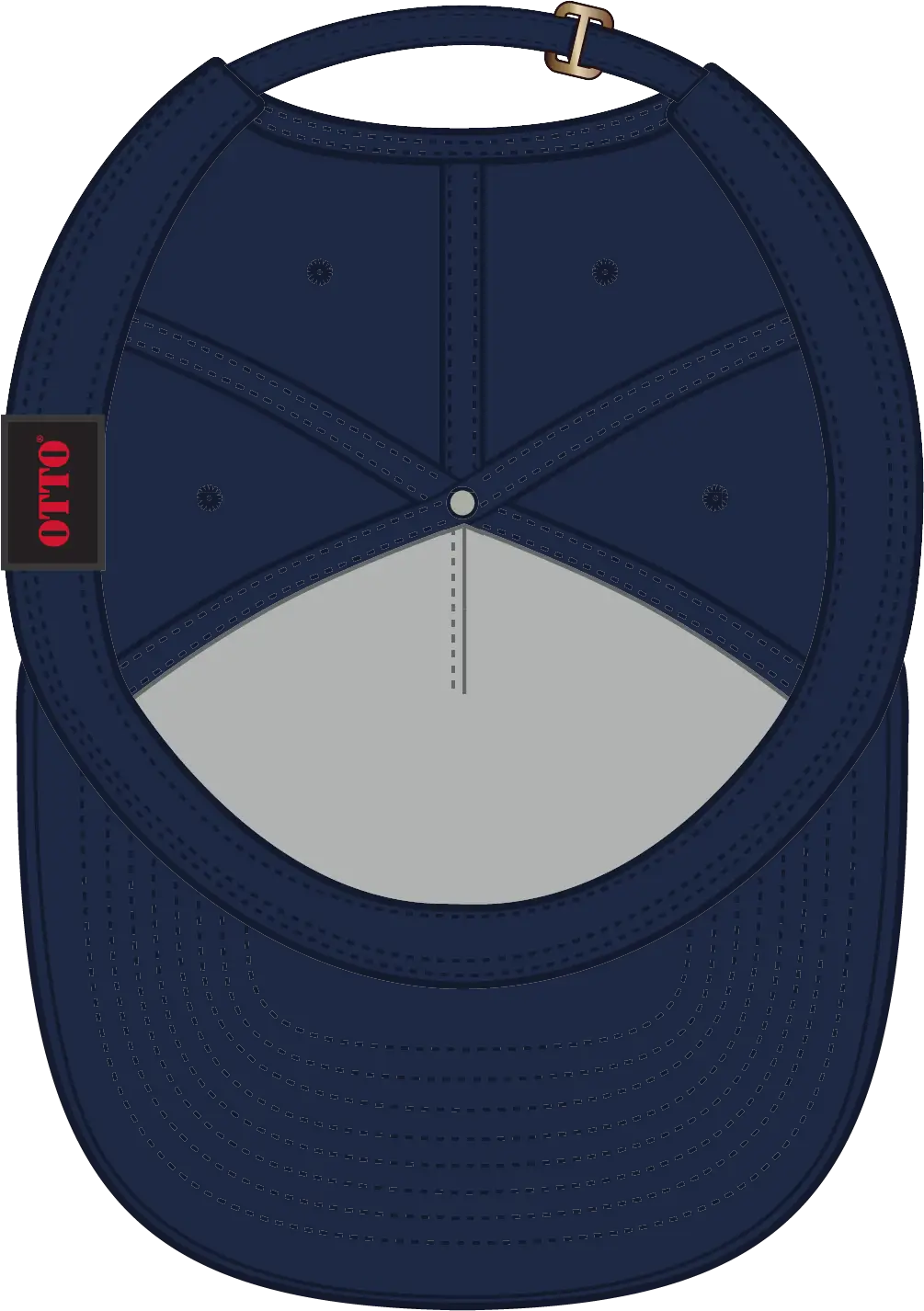 Otto 176-1315 5 Panel Low Profile Dad Cap - Navy - 6 1/2’’ - 7 5/8’’