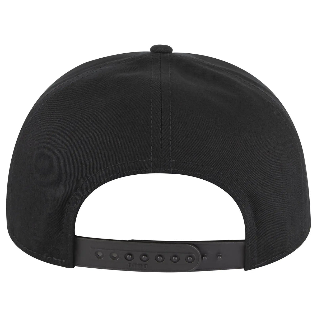 Otto 177-1331 ?Otto Snap’ 7 Panel Pro Style Snapback Cap - Black - 3/8’’ - 5/8’’
