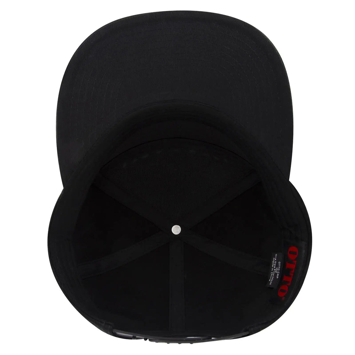 Otto 177-1331 ?Otto Snap’ 7 Panel Pro Style Snapback Cap - Black - 3/8’’ - 5/8’’