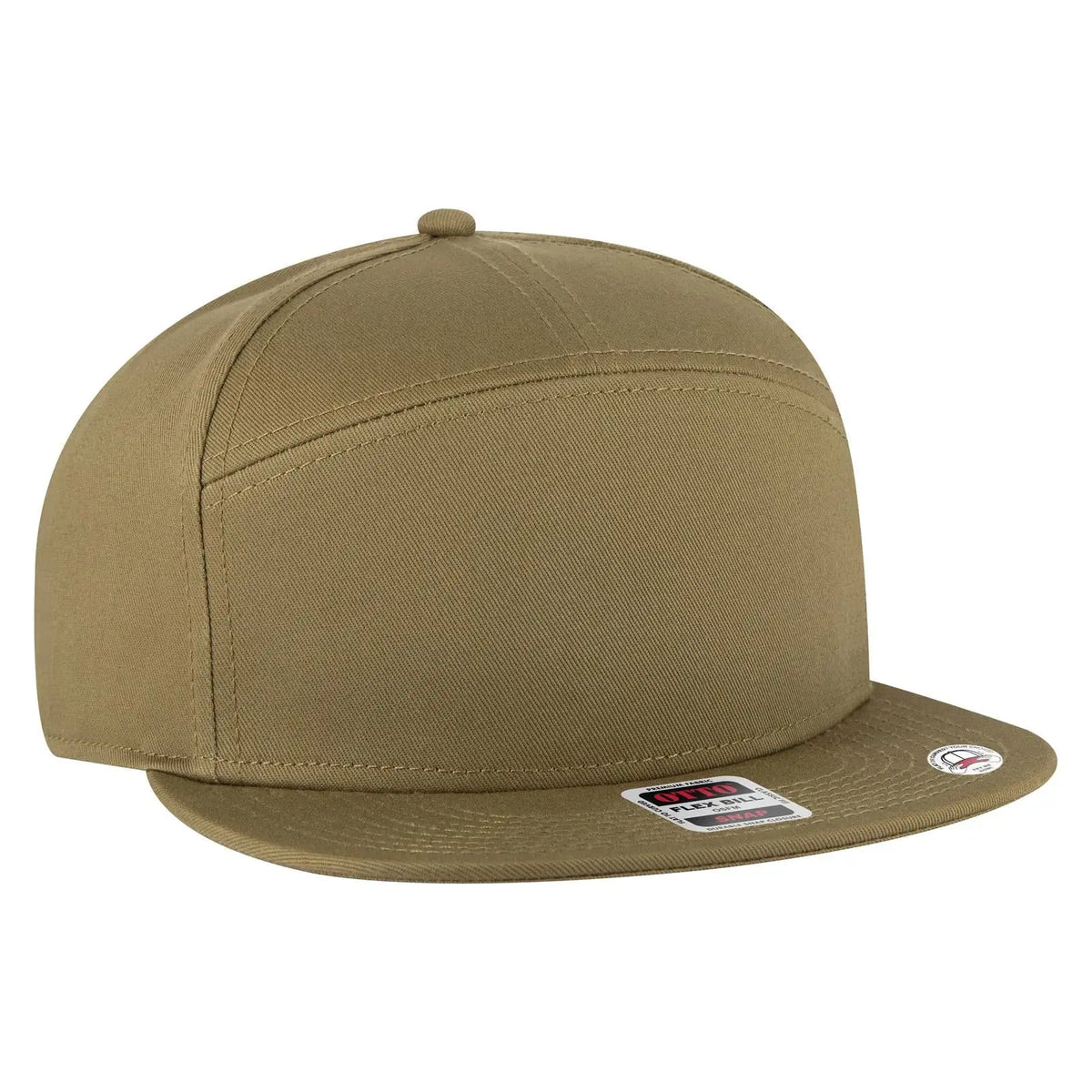Otto 177-1331 ?Otto Snap’ 7 Panel Pro Style Snapback Cap - Coyote Brown - 3/8’’ - 5/8’’
