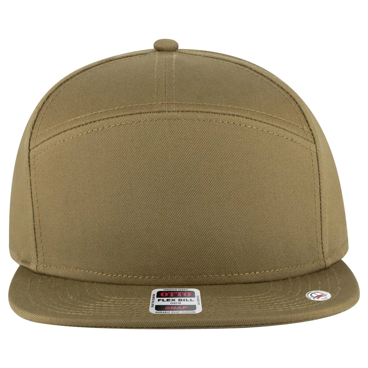 Otto 177-1331 ?Otto Snap’ 7 Panel Pro Style Snapback Cap - Coyote Brown - 3/8’’ - 5/8’’