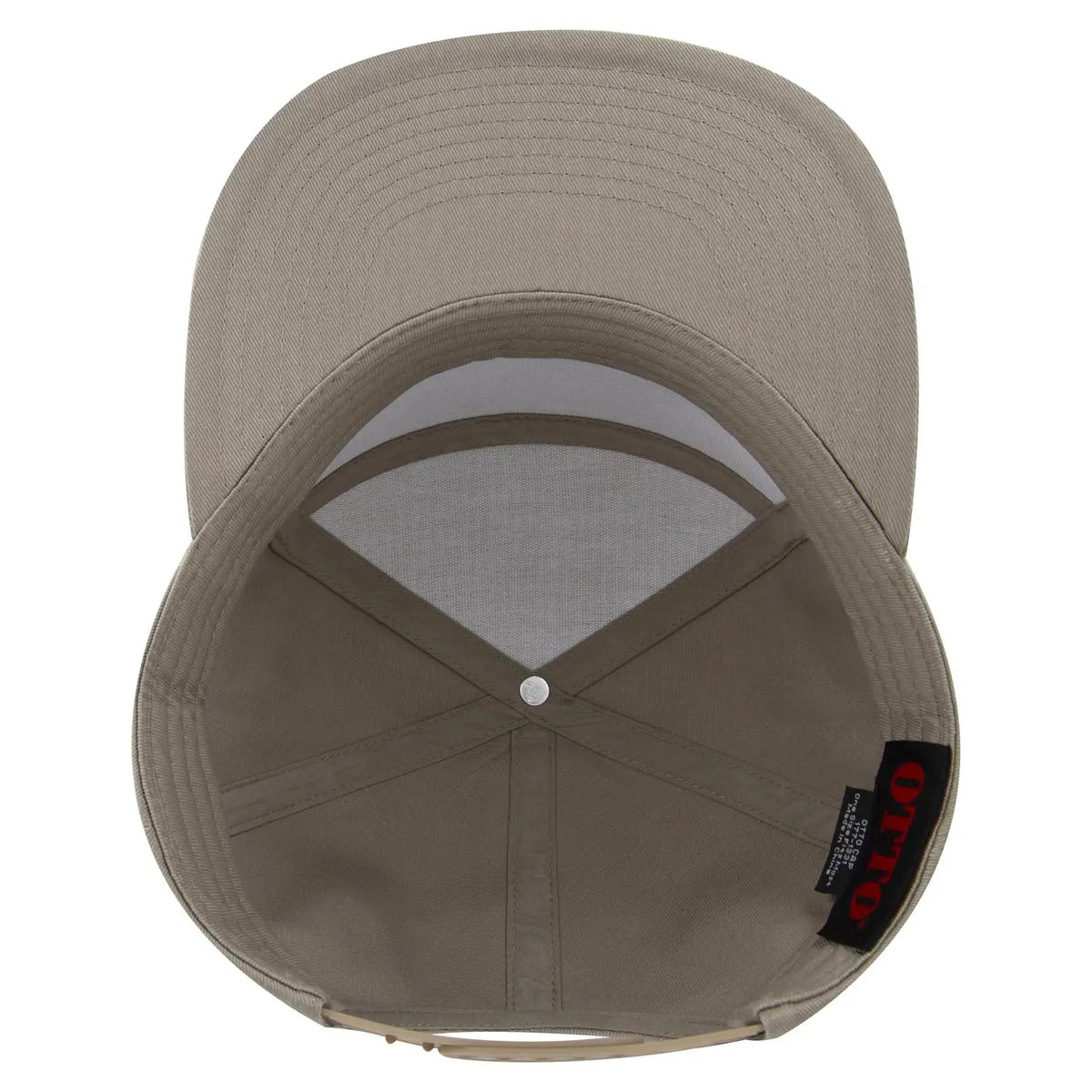 Otto 177-1331 ?Otto Snap’ 7 Panel Pro Style Snapback Cap - Dk. Khaki - 3/8’’ - 5/8’’