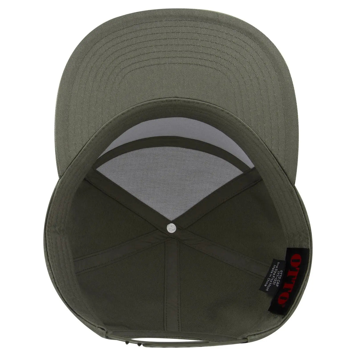 Otto 177-1331 ?Otto Snap’ 7 Panel Pro Style Snapback Cap - Ol. Green - 3/8’’ - 5/8’’