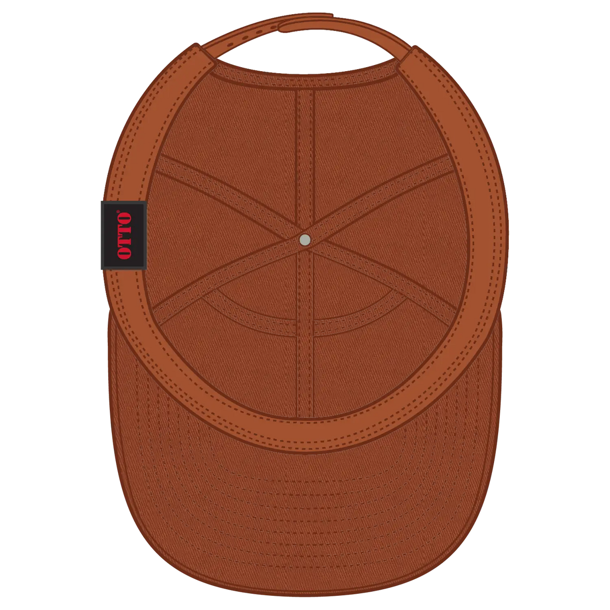 Otto 177-1331 ?Otto Snap’ 7 Panel Pro Style Snapback Cap - Tx. Orange - 3/8’’ - 5/8’’