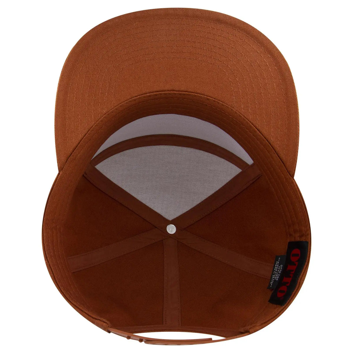 Otto 177-1331 ?Otto Snap’ 7 Panel Pro Style Snapback Cap - Tx. Orange - 3/8’’ - 5/8’’