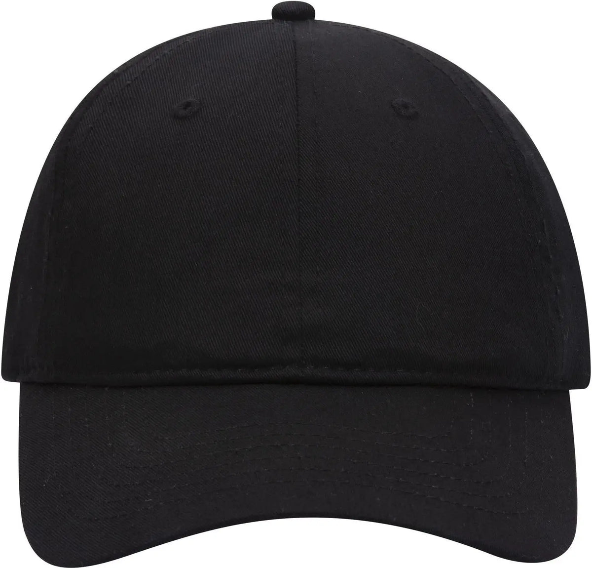 Otto 18-010 6 Panel Low Profile Baseball Cap - Black - 1/2’’ - 7 5/8’’