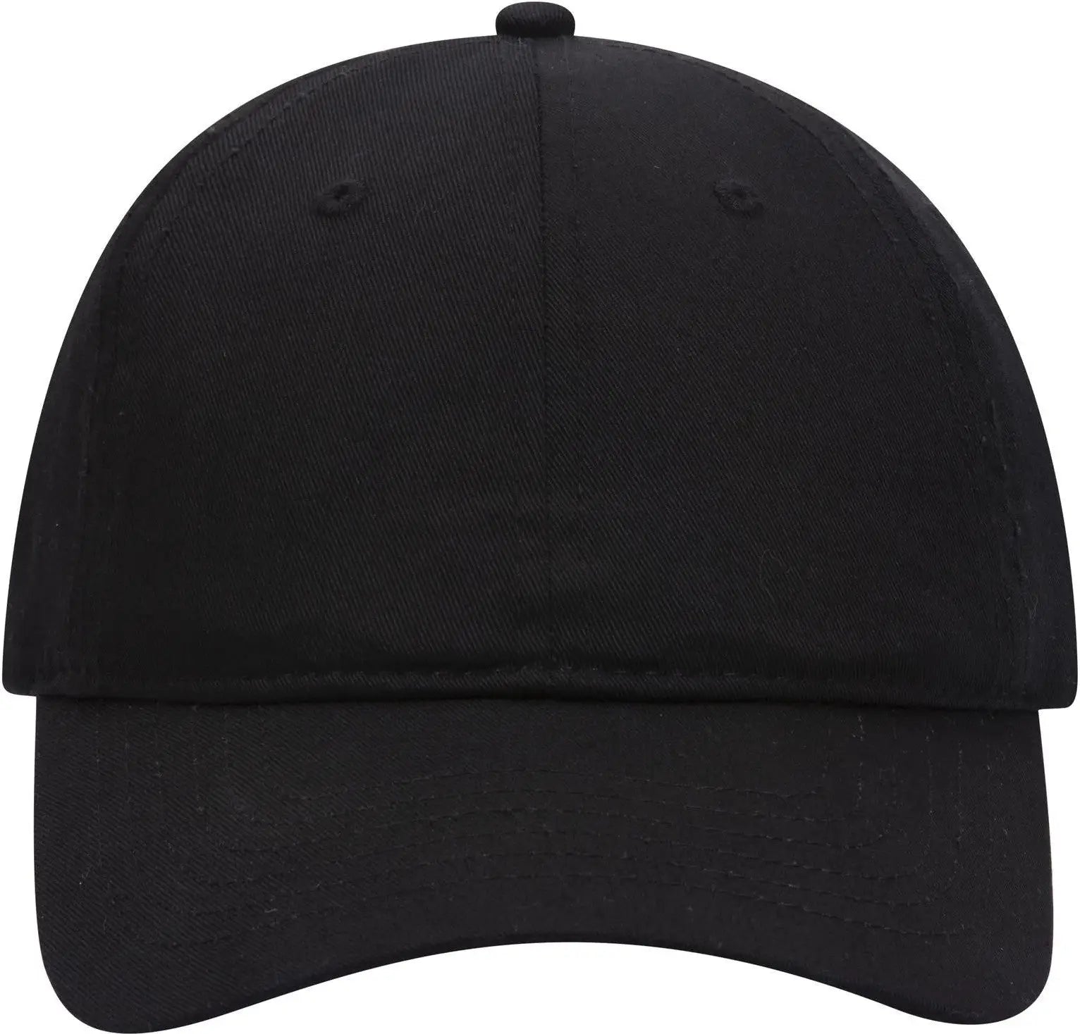Otto 18-010 6 Panel Low Profile Baseball Cap - Black - 1/2’’ - 7 5/8’’